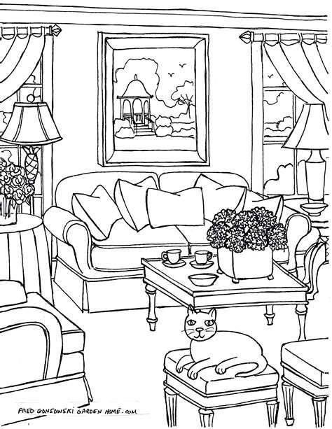 coloring pages  adults  drawings  living rooms  adults