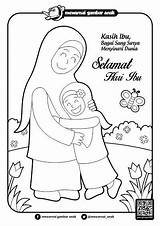 Mewarnai Berdoa Ibu Idul Fitri Raya sketch template