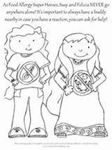 Food Allergy Pages Coloring Allergies Colouring Arizona Awareness Great sketch template