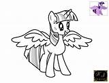 Pony Twilight Little Sparkle Coloring Pages Getcolorings Color Wings Printable sketch template