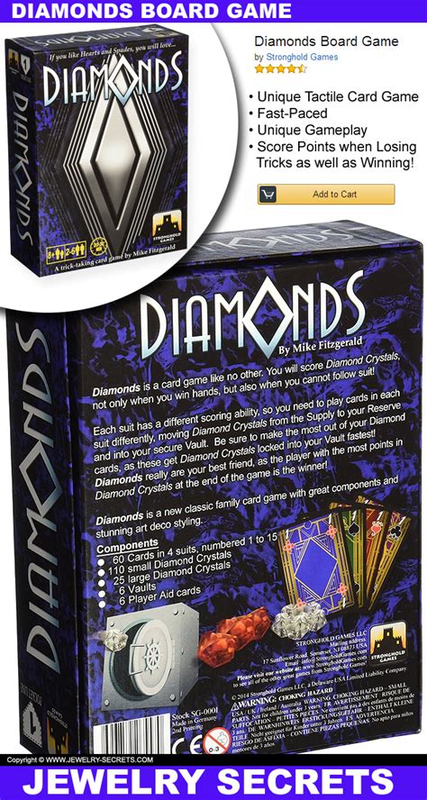 diamonds  board game jewelry secrets