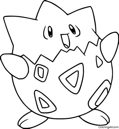togepi coloring page coloringall