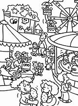 Coloring Pages Park Carnival Amusement Fair Theme County Drawing State Color Outline Food Activity Printable Football Sheets Getcolorings Print Arkansas sketch template