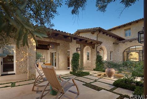 million italian inspired stone mansion  irvine