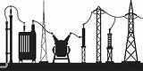 Substation Electrical Clipart Vector Illustration Switchyard Electricity Scene Grid Stock Clip Smart Illustrations Energy Network Clipground Insulator Infrastructure Investment Demonstration sketch template
