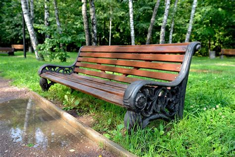 wooden park bench   rain holiday stock  creative market
