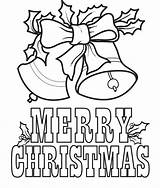 Christmas Merry Coloring Pages Printable Sheets Drawing Kids Drawings Easy Bestcoloringpagesforkids Bells sketch template