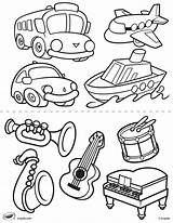 Transportation Coloring Pages Printable Toddlers Instruments Kids Sheets Crayola Air Drawing First Colouring Color Preschool Preschoolers Vehicles Ambulance Print Book sketch template
