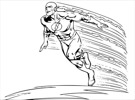 flash running coloring pages