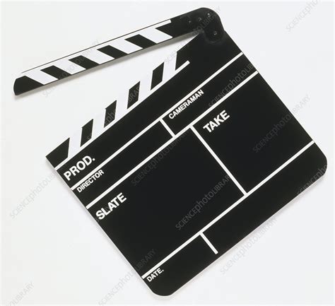 clapper board stock image  science photo library