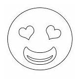 Emoji Heart Coloring Pages Printable Kids Smile Big sketch template