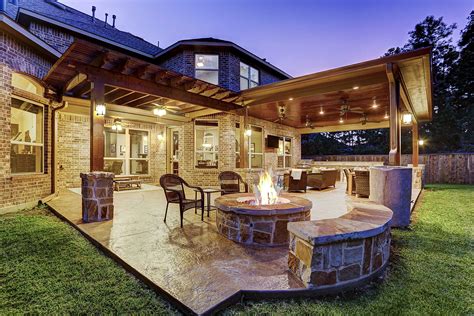 traditional hill country outdoor living room   great addition
