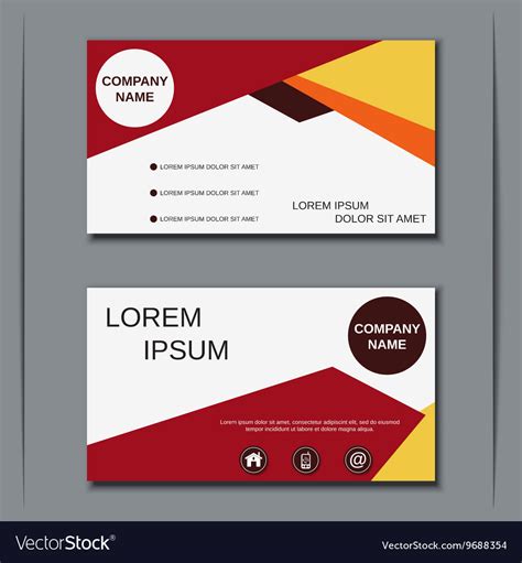 visiting card design template royalty  vector image