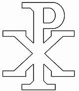 Christian Chi Rho Coloring Symbols Bible Ornaments Patterns Crafts sketch template