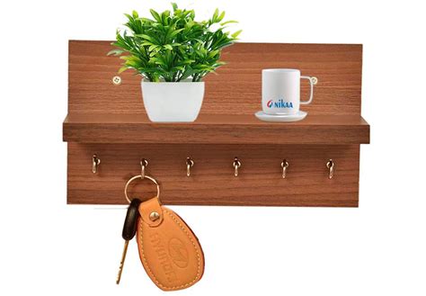 anikaa volt wooden key holder standwall hooks standkey holder  home officewall mounted key