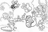Coloring Pages Insect Meadow Getcolorings Getdrawings sketch template