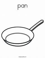 Coloring Pan Pages Pans Outline Pots Template Print Twistynoodle Favorites Login Add Noodle sketch template