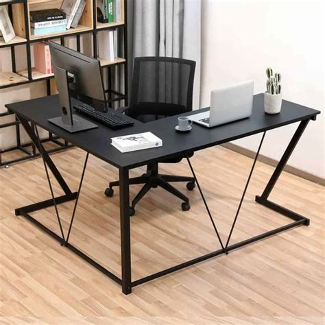 black  shaped modern desk affordable modern design furniture