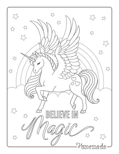 magical unicorn coloring pages  kids adults  printables