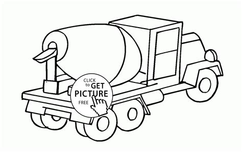 cement mixer truck coloring page  kids transportation coloring