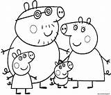 Coloring Pig Peppa Family Pages Popular sketch template