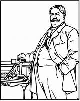 Taft William Coloring Pages President Purplekittyyarns sketch template