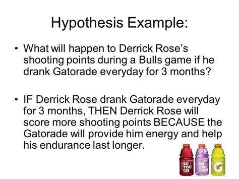 hypothesis examples science