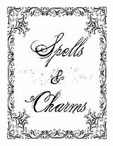 Pages Book Shadows Coloring Spell Printable Spells Choose Board sketch template