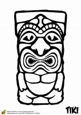 Tiki Template Lanta Totem Koh Mechant Hugolescargot Luau Hugo Coloriages sketch template
