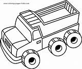 Coloring Pages Truck Transportation Big Trucks Sheets Found Printable Color sketch template