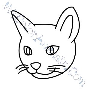 cat head coloring pages
