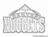 Nuggets Denver Logo Nba Stencil sketch template