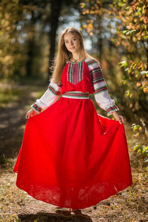 Traditional Russian Linen Sarafan “daria” Folk Russian