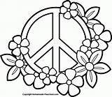 Coloring Peace Pages Sign Printable Comments Gif sketch template