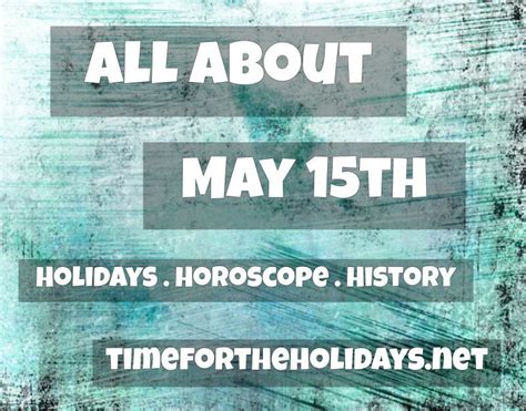 may 15th holidays observances and awareness days time