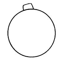 christmas ornament template  ornament outlines