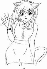 Anime Cat Girls Girl Drawing Drawings Draw Sketches Female Drawn Getdrawings sketch template
