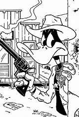 Duck Daffy Sheriff Sherif Personnages Coloriage Coloriages Netart sketch template