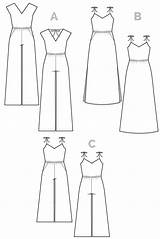 Jumpsuit Pattern Dress Maxi Sewing Patterns Easy Pdf Choose Board sketch template