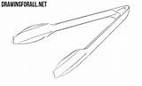 Tongs Drawingforall sketch template