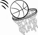 Basketball Hoop Coloring Sketch Drawing Goal Rim Line Pages Printable Going Into Color Getdrawings Getcolorings Sketches Colo Print Clipartmag Paintingvalley sketch template