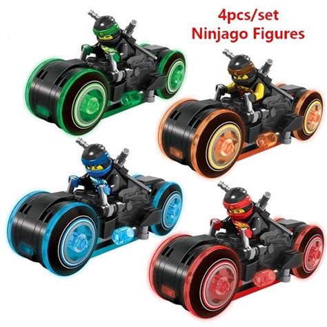 4pcs set new ninjago figures set jay lloyd skylor zane motorcycle