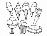 Ice Cream Coloring Pages Sandwich Popsicle Printable Drawing Print Cone Scoop Shop Color Kids Snow Cute Sundae Getcolorings Getdrawings Draw sketch template
