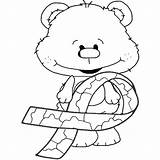 Autism Bears Coloring Popular Pages Bear sketch template