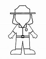 Coloring Park Pages Ranger National Service Parkway Natchez Trace Nps Drawing Hat Girl Line sketch template