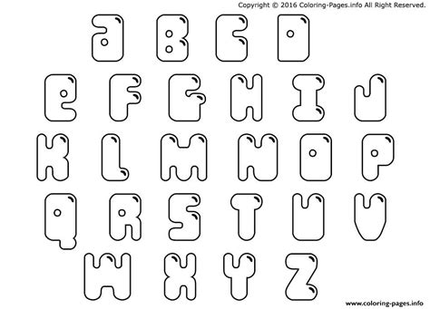 bubble letters printable coloring page printable