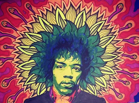 Download Jimi Hendrix Eccentric Bohemian Patterns Wallpaper