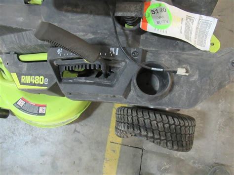 Ryobi 38 In Battery Electric Riding Lawn Mower Ry48110 For Parts Or