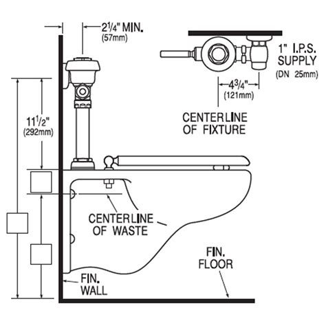 sloan water closet royal flushometer 1 6 gpf with 15 vacuum breaker