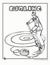 Curling Winterspelen Olympische Kleurplaten sketch template